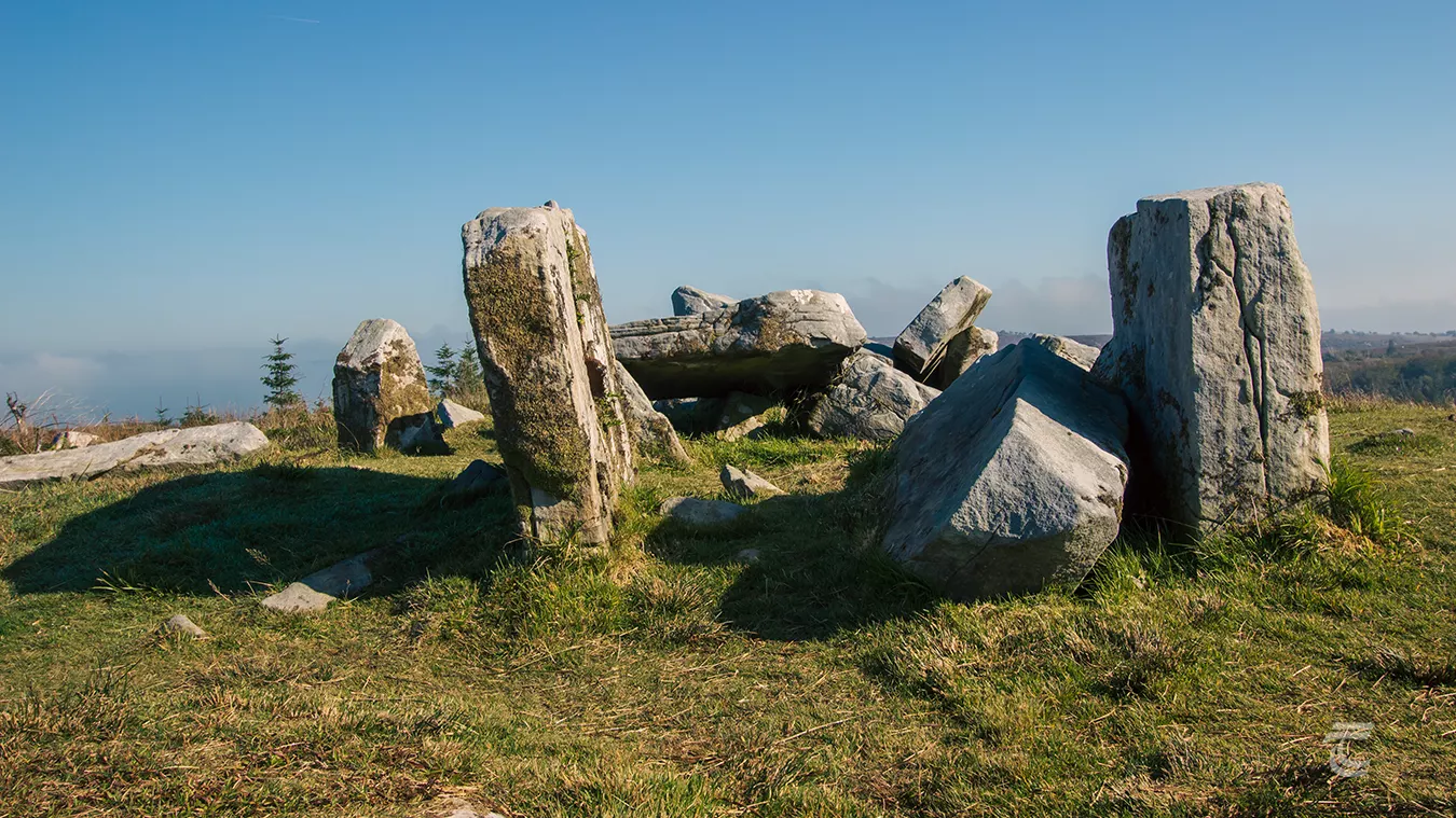 A megalthic tomb in the Cavan Burren in Ireland's Ancient East
