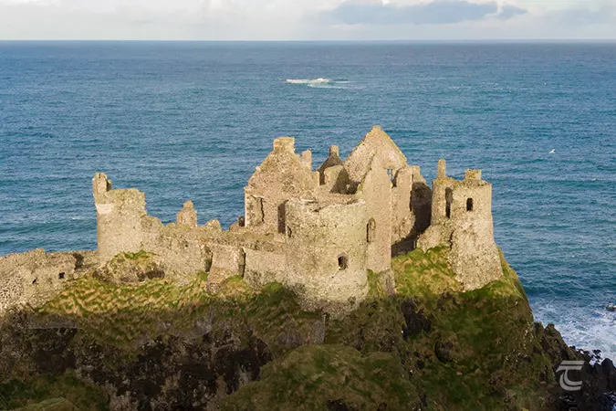 Dunluce Castle on the Causeway Coast of County Antrim Northern Ireland