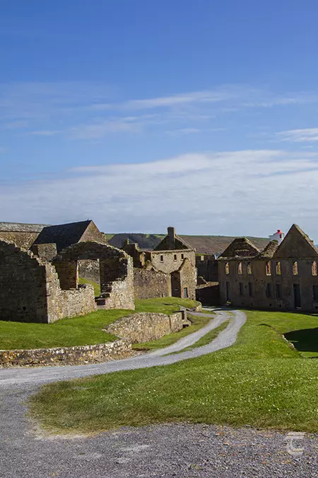 Interior of Charles Fort showing the ruins of staff quarters