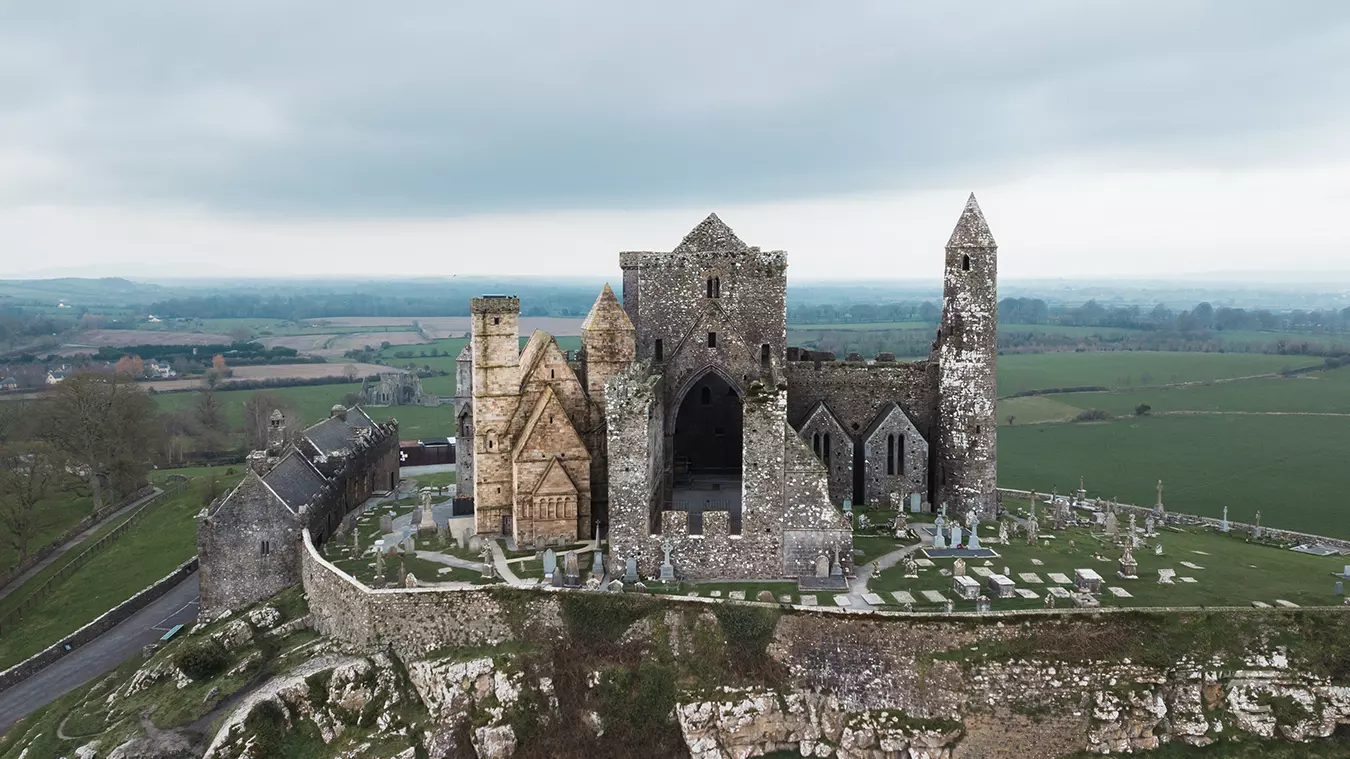 An aerial view of the Rock of Cashel Tipperary