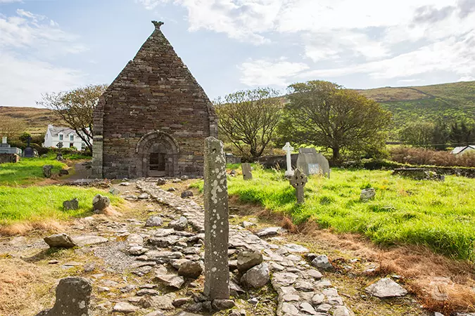 Kilmalkedar Church in County Kerry on the Wild Atlantic Way