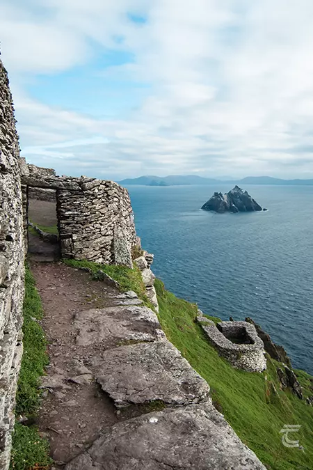 the enclosure of the Skellig Michael monastery