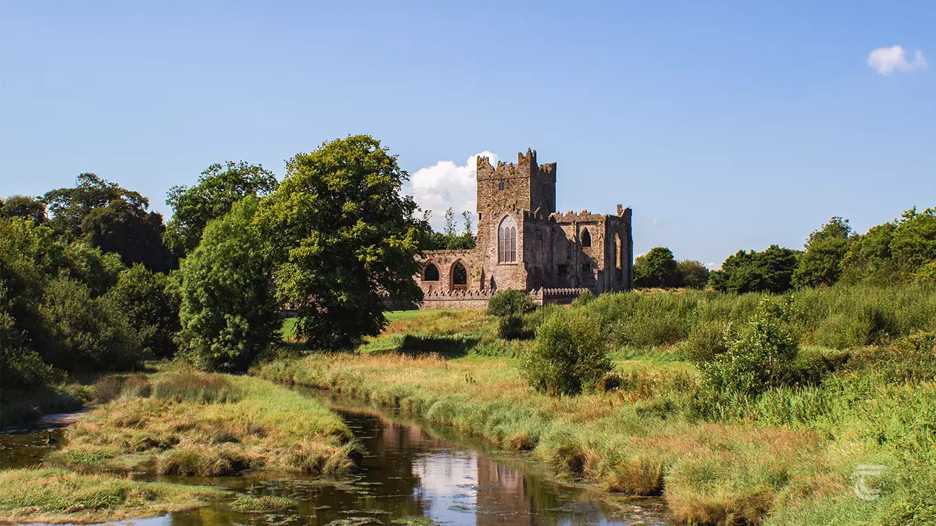 Tintern Abbey, located at the head of a small inlet on the western shore of Bannow Bay, Wexford