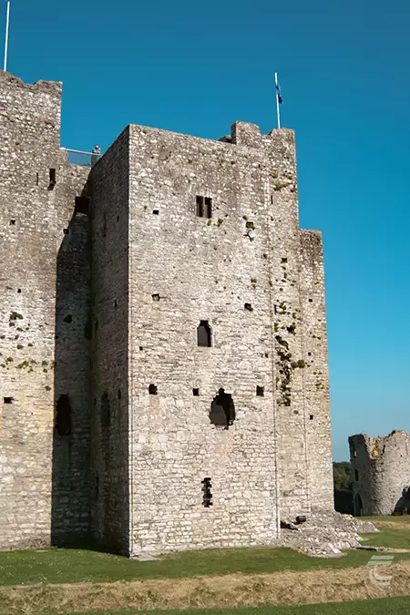 a close view of the keep or donjon of Trim Castle