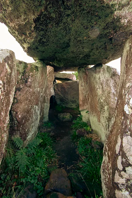 The interior of Darbys Bed or Duntryleague Passage Tomb