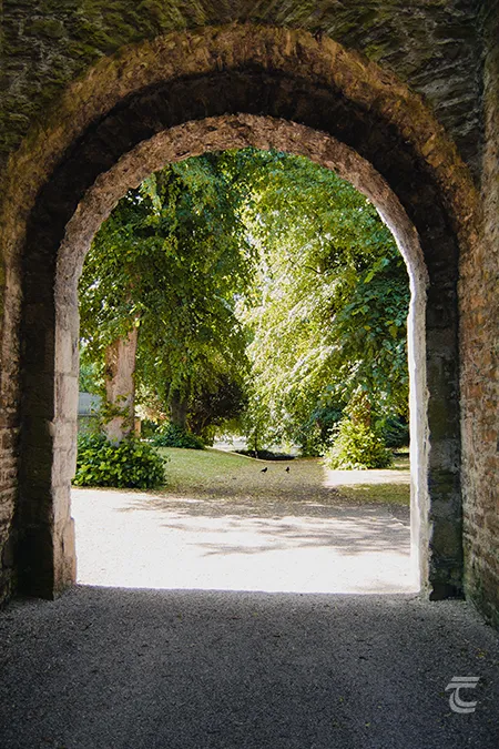 Through the archway of Maynooth Castle