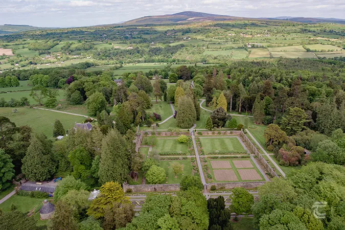 Aerial view of Woodstock House and Gardens Kilkenny
