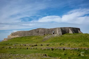 The mighty stone walls of the inner enclosure of Dún Aonghasa (Dún Aengus) on the Aran Islands