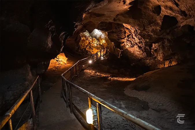 Deep underground in the Marble Arch Caves Enniskillen Fermanagh