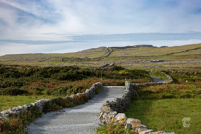 The path to Dún Aonghasa (Dún Aengus) on Inis Mór the Aran Islands