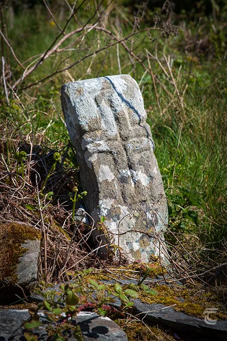 Early Cross Slab in St Colman's Monastery Inishbofin