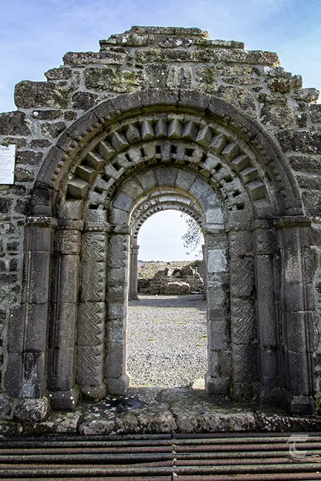 Hiberno Romanesque Doorway into the Nun's Church Clonmacnoise Monastery