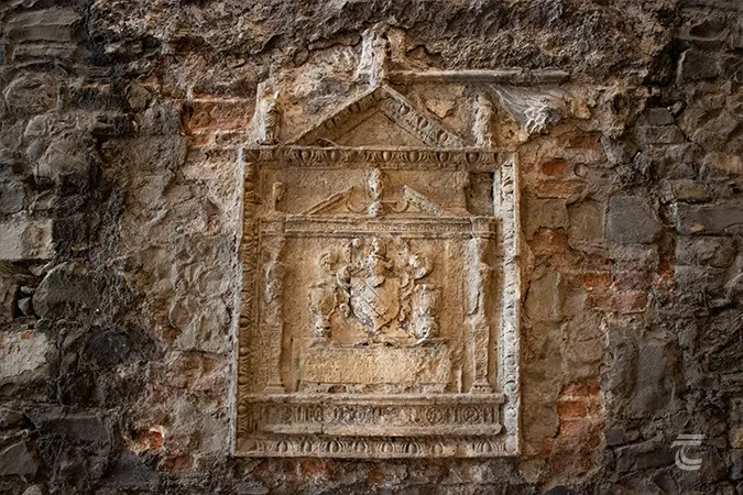 Medieval tomb plaque in St Audoen's Church
