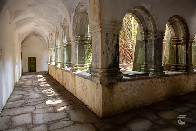The cloister of Muckross Abbey