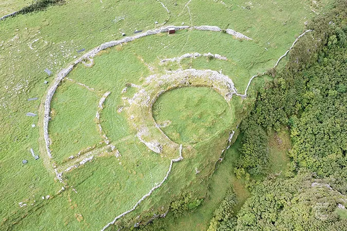 Cahercommaun Fort in the Burren of County Clare Ireland