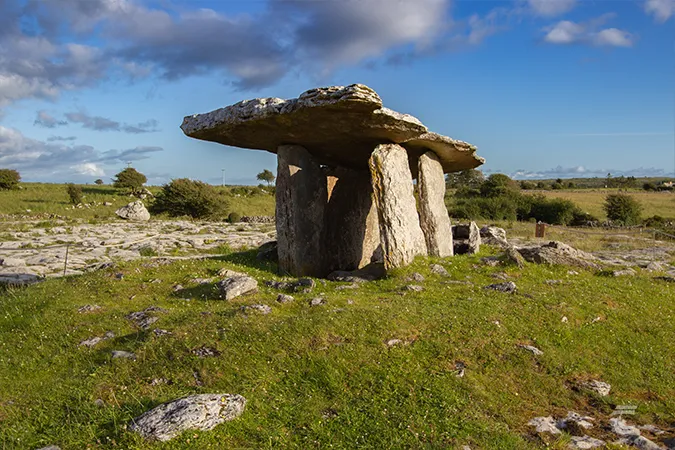 Poulnabrone, an iconic portal tomb in the heart of the Burren