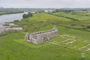 Rathfran Friary from the air