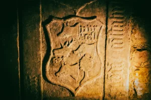 The coat of arms of the Purcell family in St Marys Collegiate Church Gowran