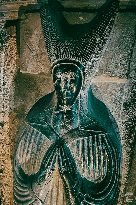 The tomb effigy of Honoria Grace in St Canice's Cathedral Kilkenny