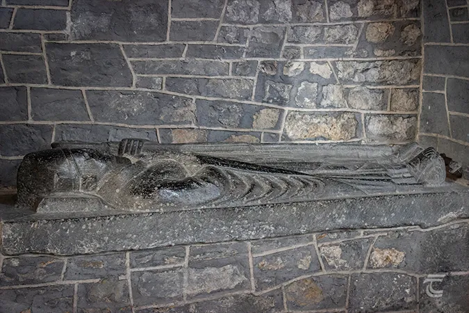 The tomb effigy of Bishop Ledrede in St Canice's Cathedral Kilkenny