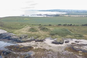 Aerial view of the Bremore Passage Tombs Fingal North County Dublin Ireland