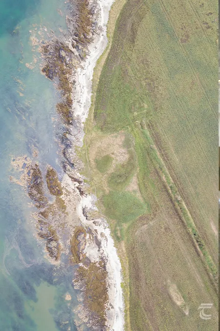 Coastal erosion threatening the Bremore Passage Tombs