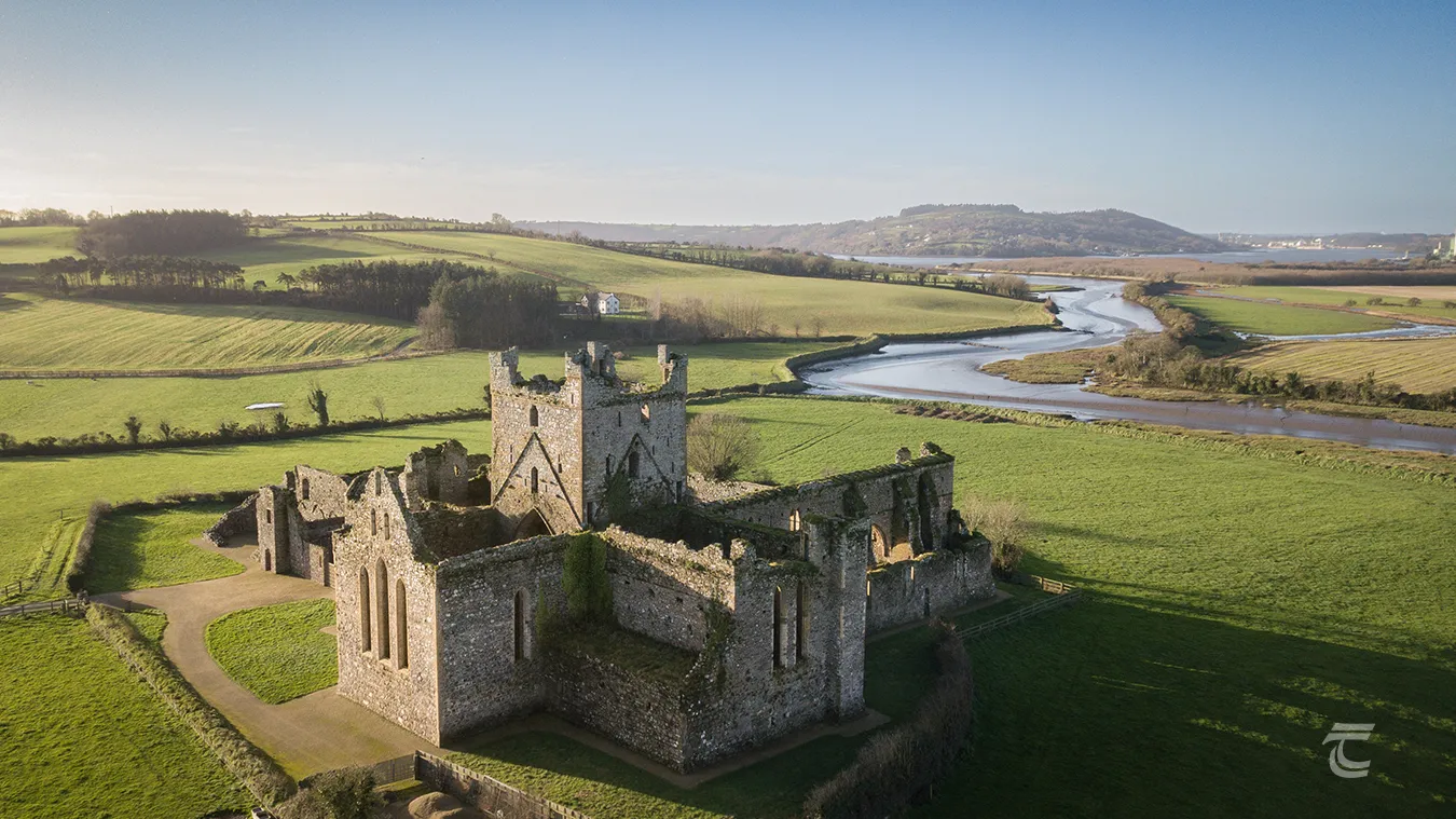 Aerial view of Dunbrody Abbey Wexford