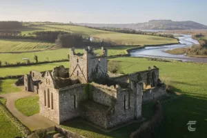 Aerial view of Dunbrody Abbey Wexford Ireland's Ancient East
