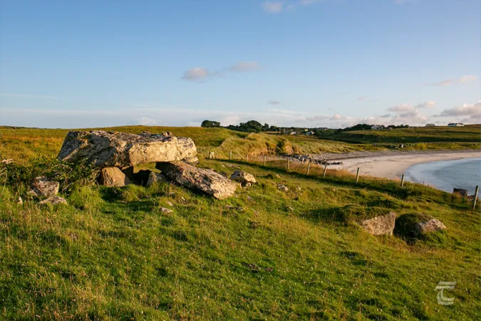 Sunset at Knockbrack Megalithic Tomb Connemara