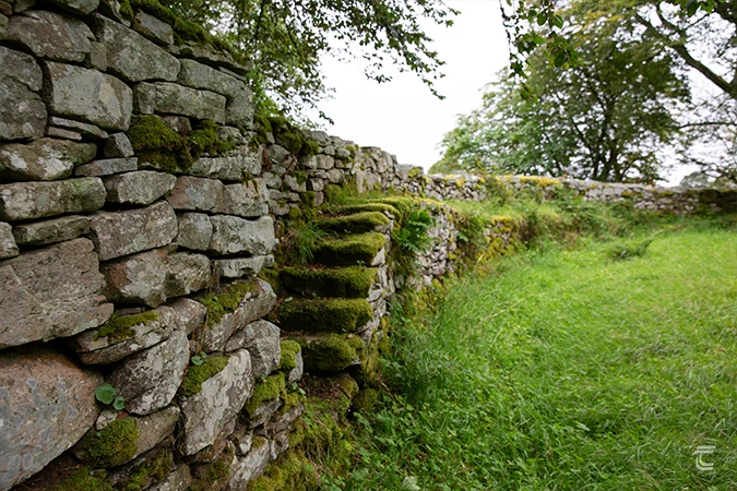 The cashel wall of Clogher Fort