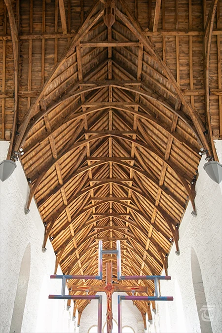 The stunning Irish oak and elm roof of Duiske Abbey