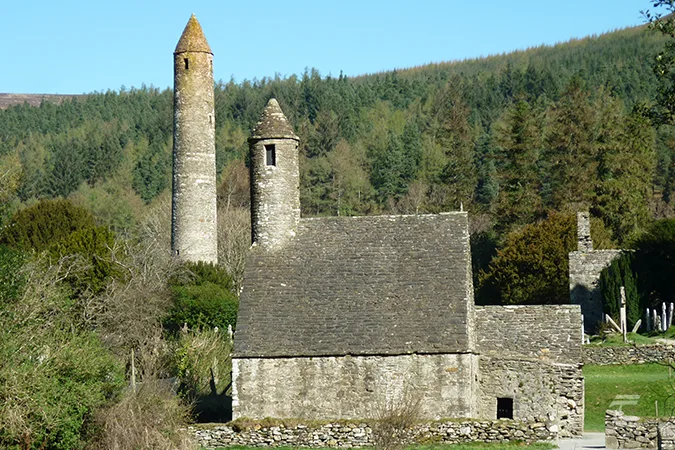 St Kevin's Kitchen and Round Tower at Glendalough