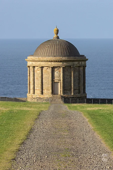 The Mussenden Temple at Downhill House Derry on the Causeway Coast of Northern Ireland
