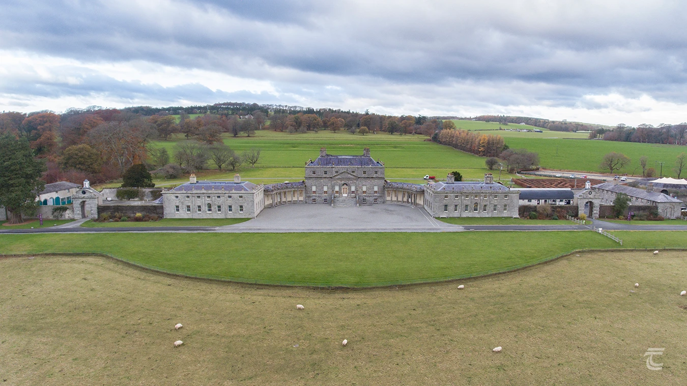 Aerial view of Russborough House and Park Wicklow Ireland