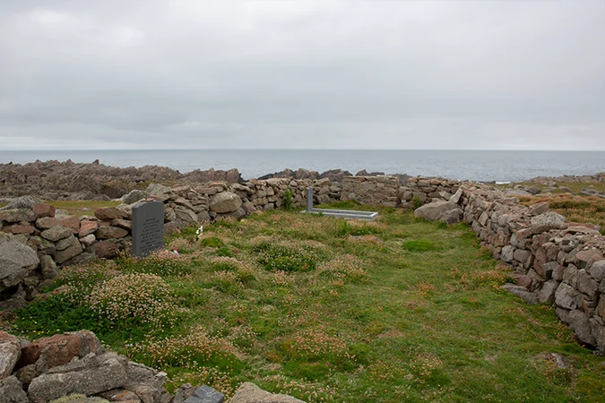 The drystone enclosure of the Foreigner's Graveyard